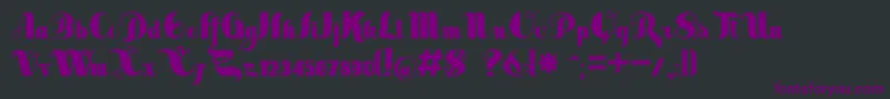 Шрифт SaborLimitedFreeVersion – фиолетовые шрифты на чёрном фоне