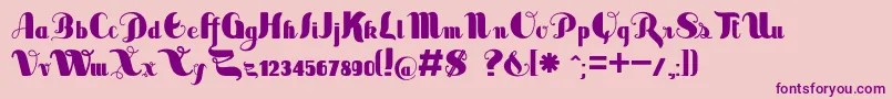 SaborLimitedFreeVersion Font – Purple Fonts on Pink Background