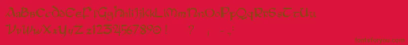Więcej informacji o czcionce Rane Czcionka Rane – brązowe czcionki na czerwonym tle