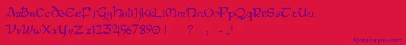 Rane Font – Purple Fonts on Red Background