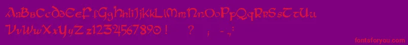 Rane Font – Red Fonts on Purple Background