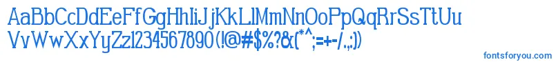 GabrielSerifCondensed Font – Blue Fonts on White Background