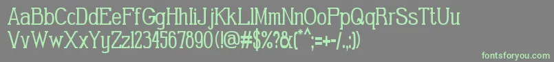 GabrielSerifCondensed Font – Green Fonts on Gray Background
