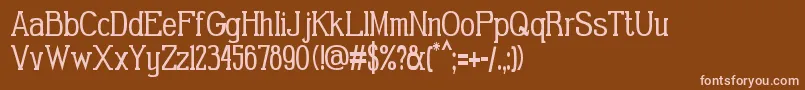 Шрифт GabrielSerifCondensed – розовые шрифты на коричневом фоне