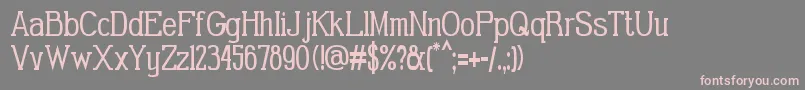 GabrielSerifCondensed Font – Pink Fonts on Gray Background