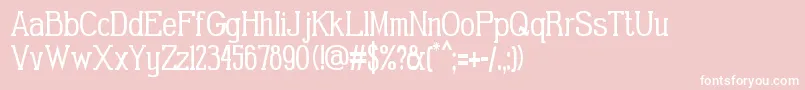 GabrielSerifCondensed Font – White Fonts on Pink Background