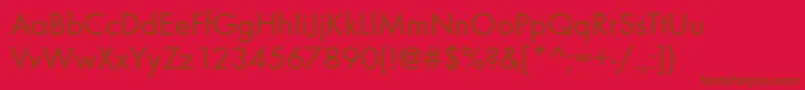Futuratee Font – Brown Fonts on Red Background