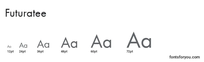 Futuratee Font Sizes