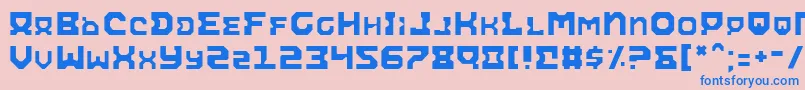 フォントAiral – ピンクの背景に青い文字