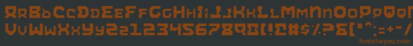 Шрифт Airal – коричневые шрифты на чёрном фоне