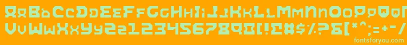 Airal Font – Green Fonts on Orange Background