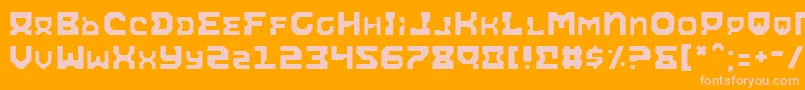 Airal Font – Pink Fonts on Orange Background
