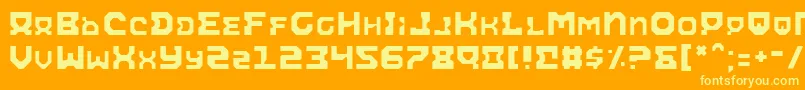 Airal Font – Yellow Fonts on Orange Background