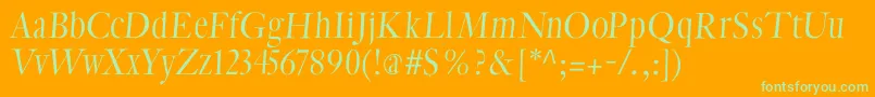 CybapeetxHeightoblique Font – Green Fonts on Orange Background