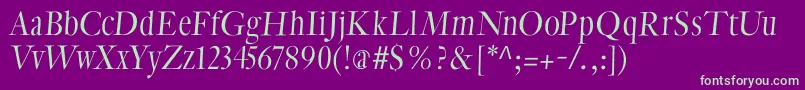 CybapeetxHeightoblique Font – Green Fonts on Purple Background