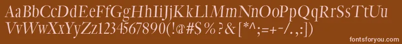 CybapeetxHeightoblique Font – Pink Fonts on Brown Background