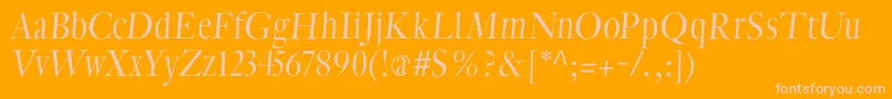 CybapeetxHeightoblique Font – Pink Fonts on Orange Background