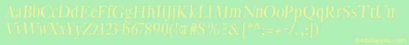 CybapeetxHeightoblique Font – Yellow Fonts on Green Background