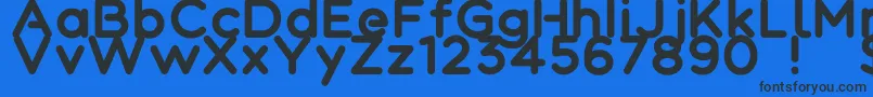 Colortube Font – Black Fonts on Blue Background