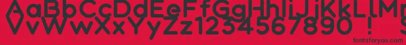 Colortube Font – Black Fonts on Red Background