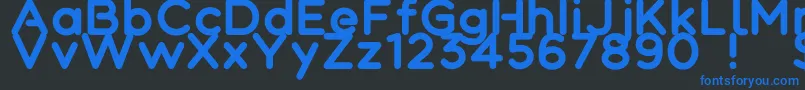 Colortube Font – Blue Fonts on Black Background