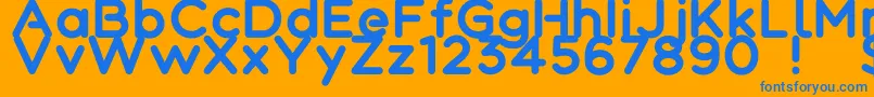 Colortube Font – Blue Fonts on Orange Background