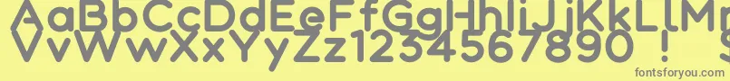 フォントColortube – 黄色の背景に灰色の文字