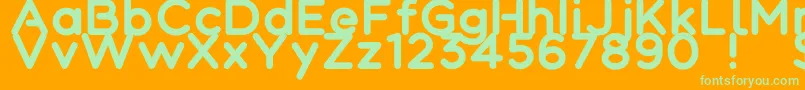 Colortube Font – Green Fonts on Orange Background