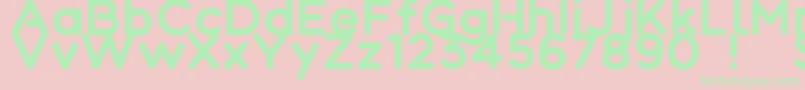 Police Colortube – polices vertes sur fond rose
