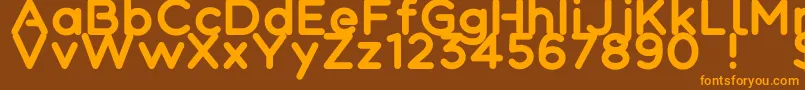 Colortube Font – Orange Fonts on Brown Background