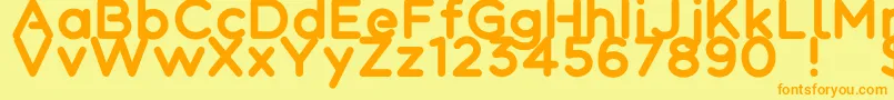 Colortube Font – Orange Fonts on Yellow Background
