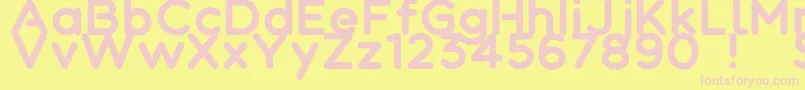 Fonte Colortube – fontes rosa em um fundo amarelo