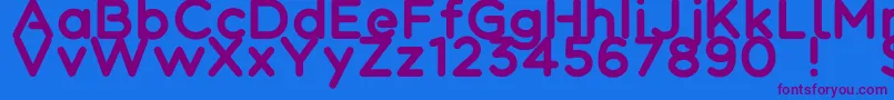 Colortube Font – Purple Fonts on Blue Background
