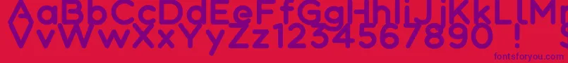 Colortube-fontti – violetit fontit punaisella taustalla