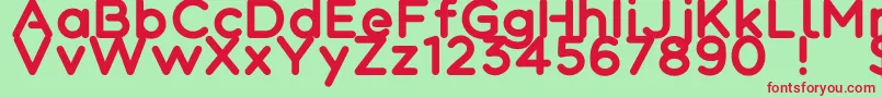 Colortube Font – Red Fonts on Green Background