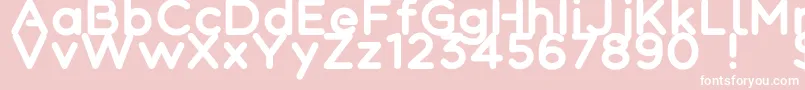 Colortube-Schriftart – Weiße Schriften auf rosa Hintergrund