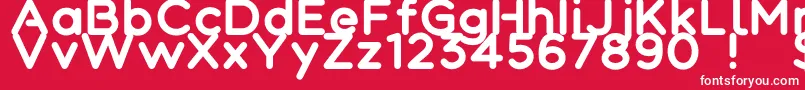 Colortube Font – White Fonts on Red Background
