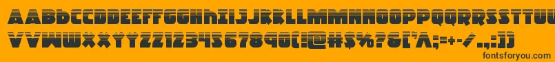 Racketsquadhalf Font – Black Fonts on Orange Background