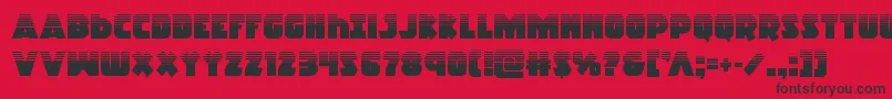 Racketsquadhalf Font – Black Fonts on Red Background