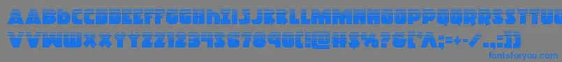 Racketsquadhalf Font – Blue Fonts on Gray Background