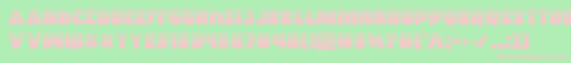 Racketsquadhalf Font – Pink Fonts on Green Background