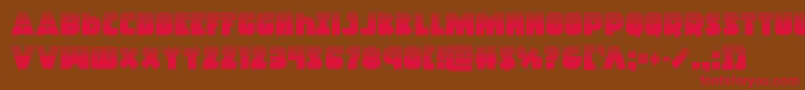 Racketsquadhalf Font – Red Fonts on Brown Background