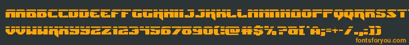 Jumperslaser-fontti – oranssit fontit mustalla taustalla