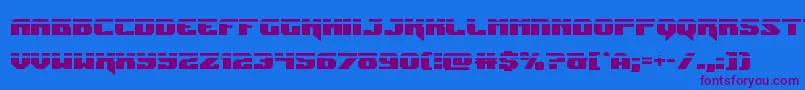 Fonte Jumperslaser – fontes roxas em um fundo azul