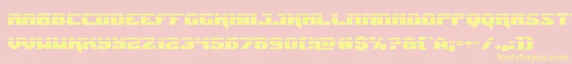 Jumperslaser-Schriftart – Gelbe Schriften auf rosa Hintergrund