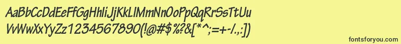 TektonproBoldcondobl Font – Black Fonts on Yellow Background