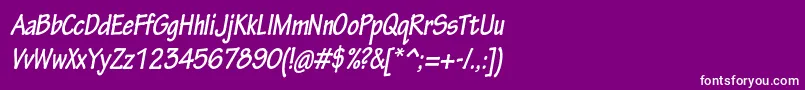 TektonproBoldcondobl Font – White Fonts on Purple Background