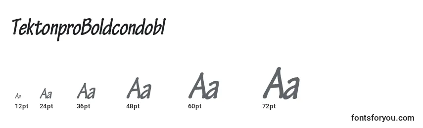 TektonproBoldcondobl Font Sizes