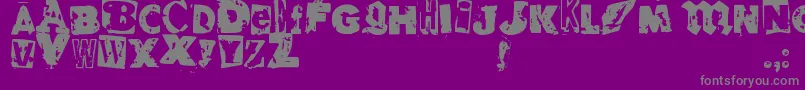 RvdGlued Font – Gray Fonts on Purple Background