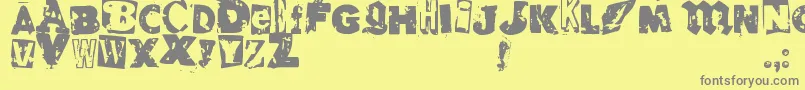 RvdGlued Font – Gray Fonts on Yellow Background